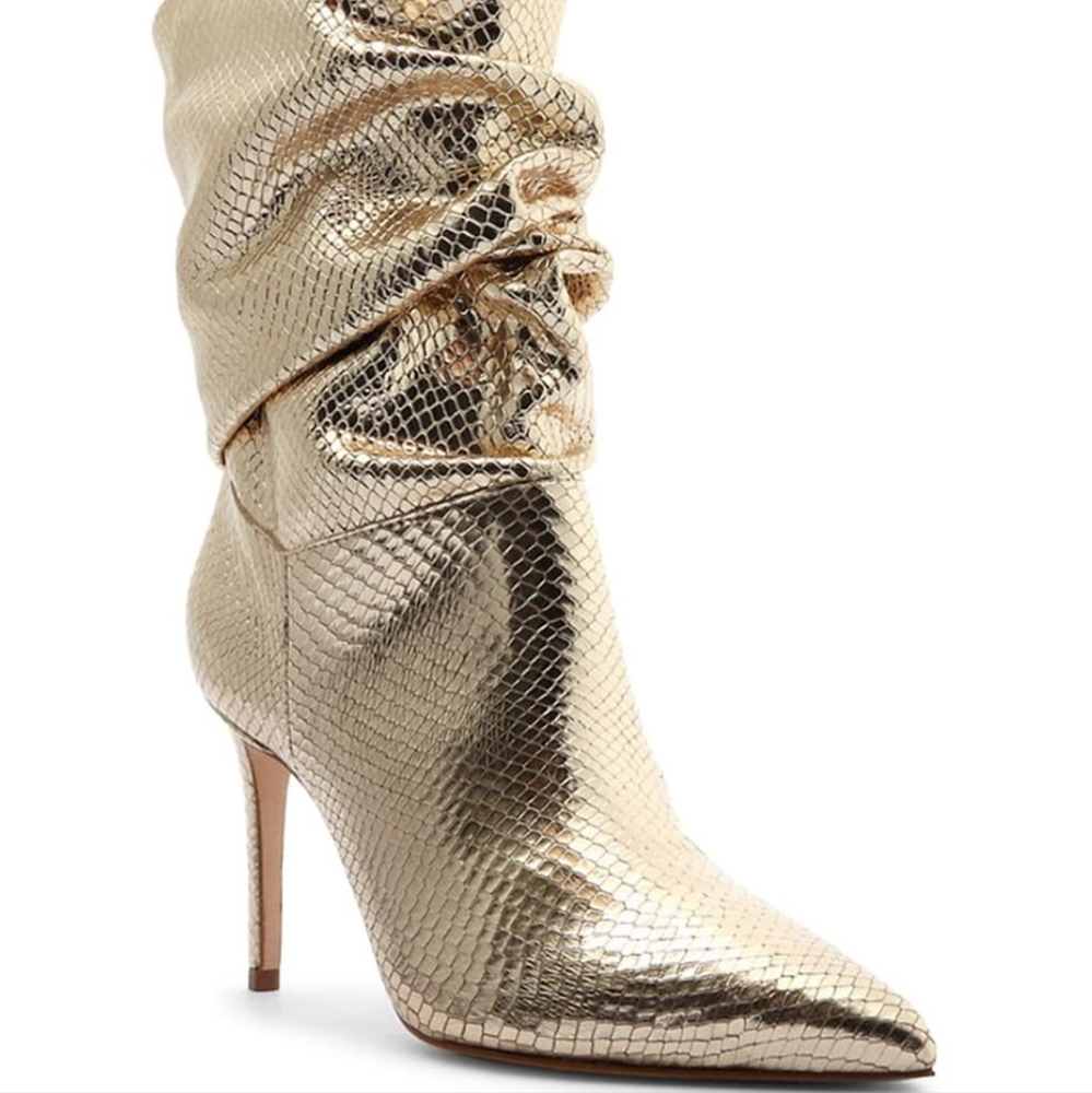 SCHUTZ Gold Heeled Boots
